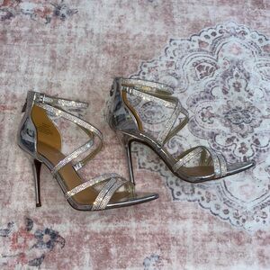 Jessica Simpson silver sparkly heels